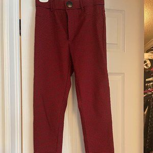 Zara red and black checkered pants